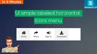 semantic ui horizontal labeled icon menu|horizontal labeled icon menu|labeled menu styles
