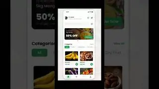Grocery app home screen figma | figma app @ux_mate #youtubeshorts #viralvideo #figmatutorial #ui