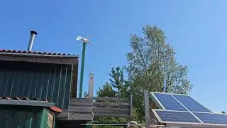 Альтернативная энергия в загородном доме. 2020 года. ветрогенератор и солнечная станция.
