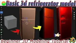 Learn Blender 3.0 | Blender 3D Basics in 2022 for Absolute Beginner Blender: Modeling a Refrigerator