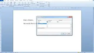 Conditional logic (if then else) using rules in mail merge in Word 2010