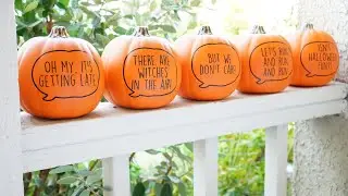 Cricut Halloween Decoration - Vinyl on Pumpkins