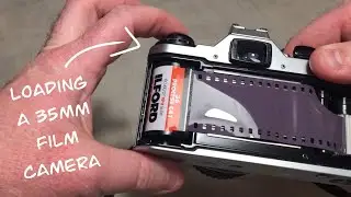 Loading a 35mm film camera