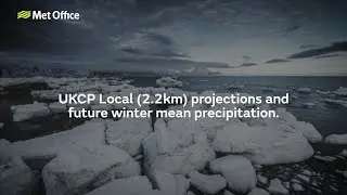 UKCP Local (2.2km) projections and future winter mean precipitation.