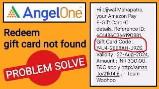 Angel one voucher redeem gift card code nahi mila hai problem | gift code could not receive Angelone