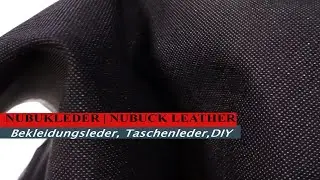 Leder geprägt, Nubuk veredelt schwarz, weich | Leather embossed, nubuck refined black, soft