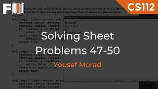 CS112 | Solving Problems (47-50) | Final Revision Sheet | by Yousef Morad