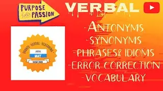 Previous mat questions solved synonyms and antonyms for mat preparation-target 2020