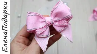 Показываю, как я сделала маленькие бантики 🎀 мастер-класс ElenaPodarki 🎀 BOW DIY