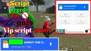 Free Fire Ruok FF vip GG Script🎯 | OB29 Auto Headshot Config File | Glitch File | 444 Real Regedit