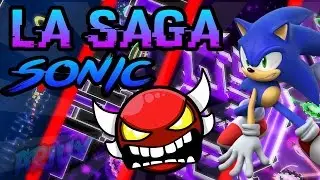 TODA LA SAGA SONIC EN GEOMETRY DASH! - Supersonic, UltraSonic, Hypersonic, Subsonic - AriuX