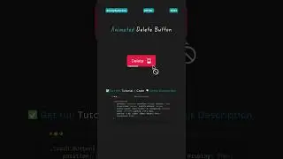 🔥 Delete Button with Hover & Click Animation 