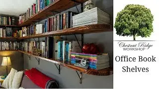Office book shelves - How to build wall mounted shelves - woodworking