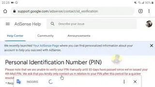 Verifikasi Pin Adsense Tanpa Surat Cinta @musicindo6565 Full