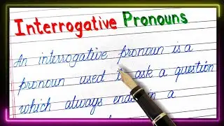 Definition of interrogative pronoun | What is interrogative pronoun | E.g of interrogative pronoun