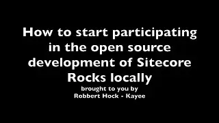 Sitecore Rocks - How to start participating