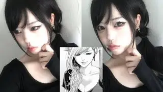 eng/jpn)사연 있어 보이는 애니 여주 메이크업 . .