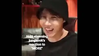 ✨hobi clowning jungkook's reaction to more #hopekook #junghoseok #jeonjungkook #btsarmy #shorts #fyp