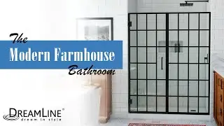 Modern Farmhouse Bathroom Design Ideas by DreamLine Shower Doors | Bathroom Trends 2020