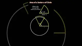 Area of a Sector of a Circle #maths #math #mathematics #mathstricks #geometry #circle #cbse #neet