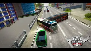 Bus Simulator Indonesia | Speed Drive In City | Heavy Rain Zigzag Bus | Full Screen Editing.🚌