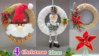 DIY 3 Genius Christmas wreath idea made from Simple materials | DIY Christmas craft idea🎄367