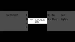 SQL Date and time data types