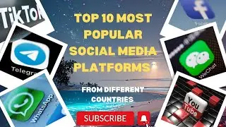 Top 10 Most Popular Social Media Platforms From Different Countries🌍#youtube #top10 #countries #top