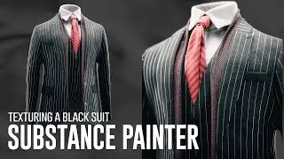 Texturing a Black Suit in Substance Painter