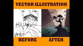 How To Create a Colorful Vector Landscape Illustration - Adobe Illustrator