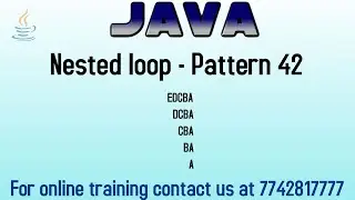 Pattern program in java using nested loop