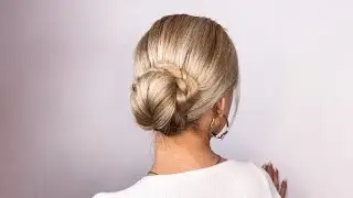 ВНИМАНИЕ! Этот пучок не оставит вас без комплиментов! 😍 Красивый низкий пучок за 1 мин! Попробуй!