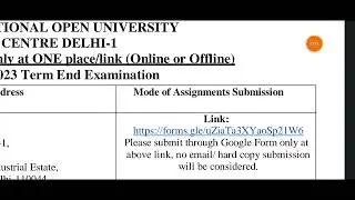 how to submit assignment in 0700 Mathura Road Study Center for oct 2023  #ignou #education.gyan