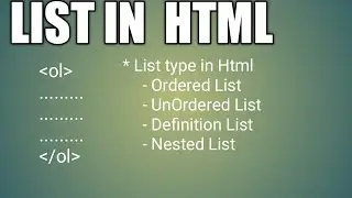How can create List in Html