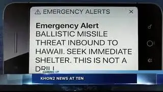KHON TV News at 10 Open (Hawaii Missile Mistake Coverage)