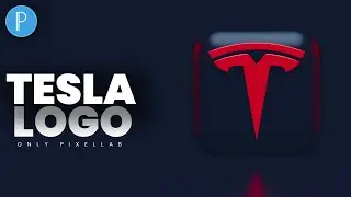 Tesla logo design tutorial in pixellab || Logo Designing @tesla