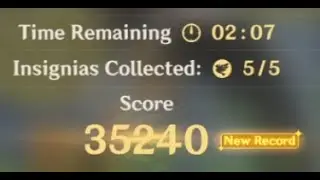 Genshin Impact - Gliding Challenge Event - Day 6 - 35240 score (