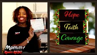 Black History Month Decor  - Unboxing Hope Faith Courage™ Wooden Block Set