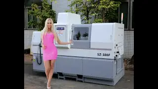 #turning #lathemachine Токарный автомат продольного точения SOWIN. Токарная обработка прутка.