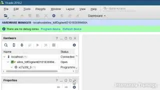 VLSI Design 605: Hardware manager and FPGA configuration