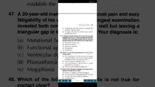 Larynx Portion - ENT  - MCQS from Dhingra Part 3/3