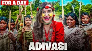 Living in JUNGLE with ADIVASI for a day 😱