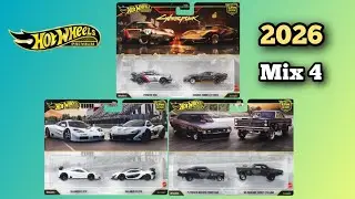 Hot Wheels 2026 Mix 4 Two Pack Set