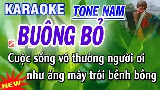 karaoke Buông bỏ - tone nam - st Khang Lê - karaoke Thanh Trà