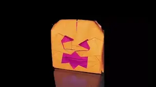 3D Origami Jack-o-Lantern Box 立体折り紙ジャック・オ・ランタン箱 🎃 pumpkin ghost 👻