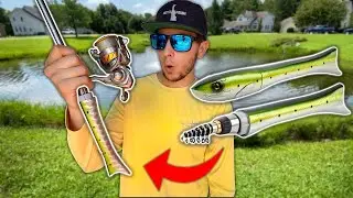 TINY POCKET FISHING ROD!! (Fishing Challenge )