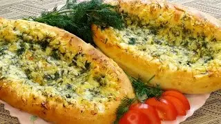 Дрожжевой лаваш с сыром и зеленью. Все очень просто и вкусно.