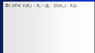 08 025 01 risk and return   CAPM, part 1