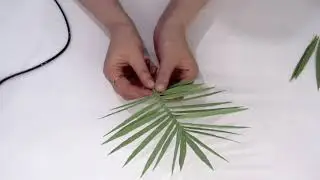 Папоротник из гофрированной бумаги