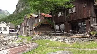 Norway Geiranger - vivid village in the fjord